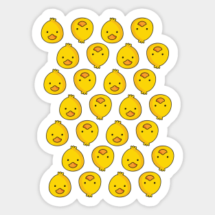 Cute Duck Face Yellow Design Sticker